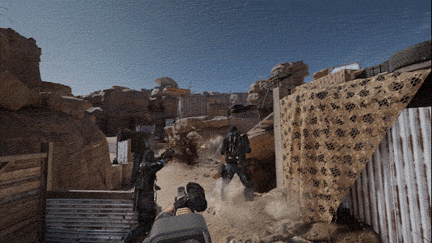 An animated gif showcasing the levels in Crossfire Sierra Storm